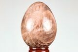 Polished Peach Moonstone Egg - Madagascar #182430-1